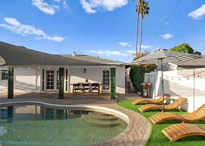 Party At The Palm - Pool, Hot Tub, Pergola With Fire Pit & Much *